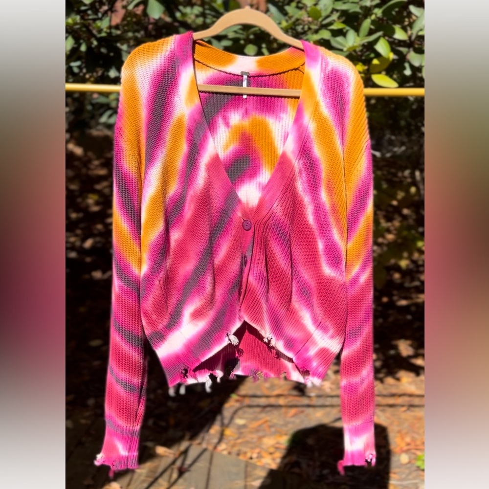 YFB tie dye cardigan, worn once
